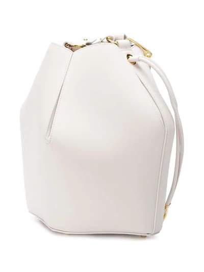 Shop Alexander Mcqueen Bucket Shoulder Bag In White
