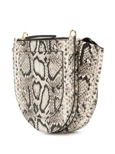 Wandler Python Print Tote Bag - Black In Black