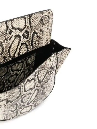 Wandler Python Print Tote Bag - Black In Black
