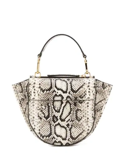 Wandler Python Print Tote Bag - Black In Black