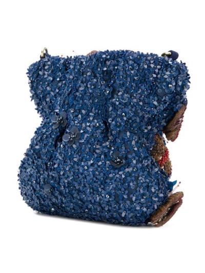 Shop Jamin Puech Sequinned Shoulder Bag - Blue