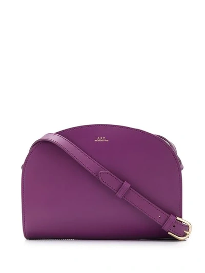 Shop Apc Half-moon Shoulder Bag In Pink