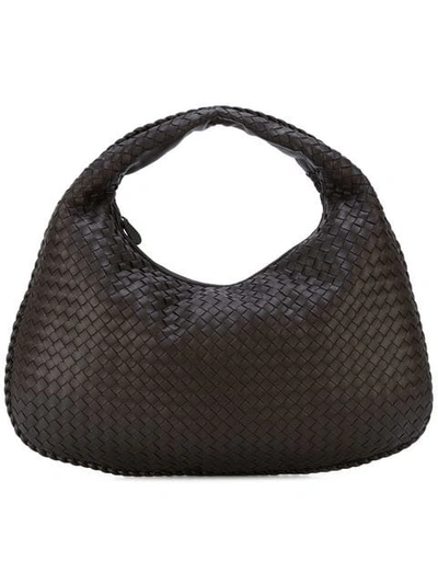 Shop Bottega Veneta Espresso Intrecciato Nappa Large Veneta Bag In Brown