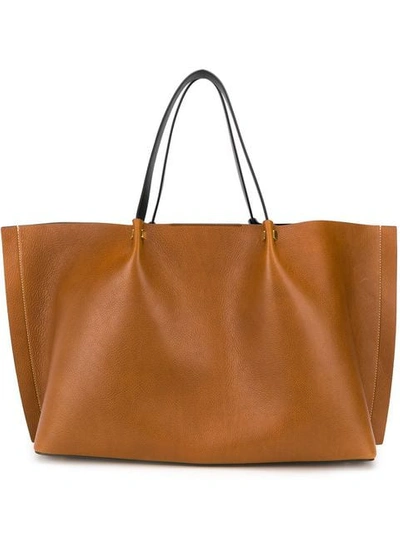 Shop Valentino Large Vlogo Escape Bag In Brown