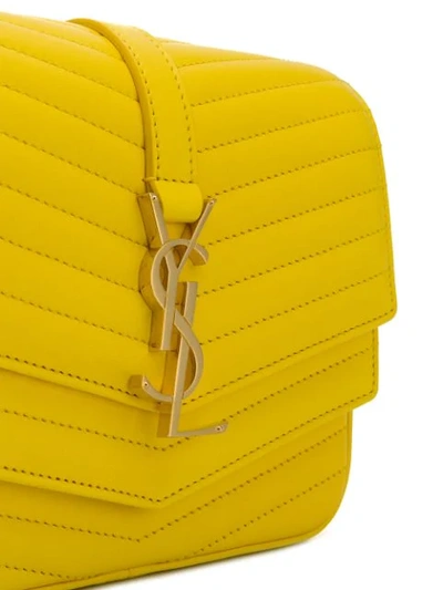 Shop Saint Laurent Small Sulpice Shoulder Bag In Yellow