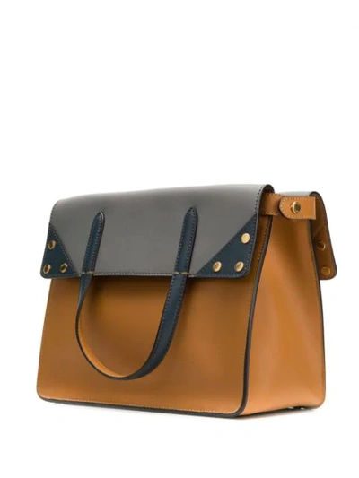 Shop Fendi Small  Flip Top Bag In Brown