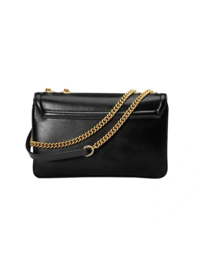 Shop Gucci Black Medium Rajah Shoulder Bag