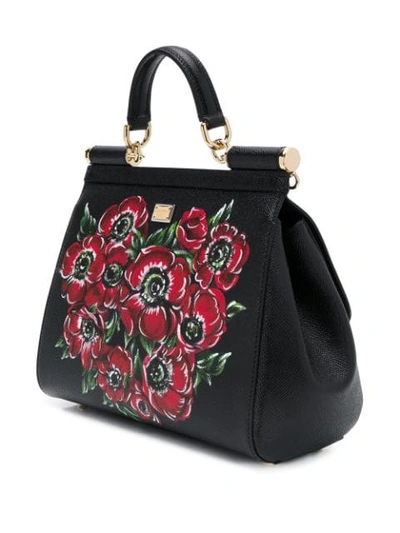 Shop Dolce & Gabbana Sicily Medium Shoulder Bag In Black