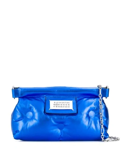 Shop Maison Margiela Quilted Clutch Bag In Blue