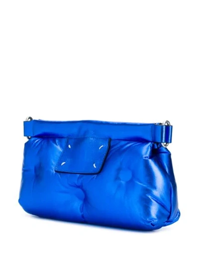 Shop Maison Margiela Quilted Clutch Bag In Blue
