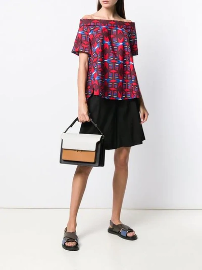 Shop Marni Shoulder Trunk Bag In Black