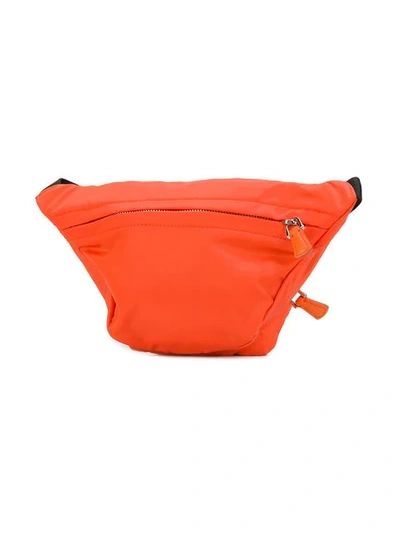Shop Moncler Felicie Bum Bag In Orange