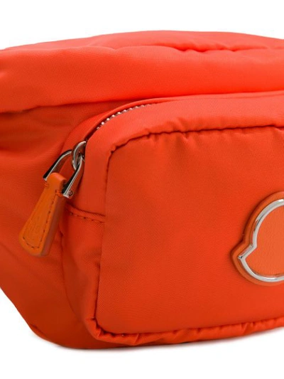 Shop Moncler Felicie Bum Bag In Orange