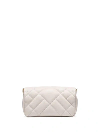 Shop Versace Quilted Shoulder Bag In White