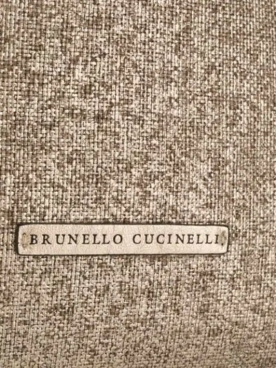 Shop Brunello Cucinelli Reversible Beach Bag - Neutrals