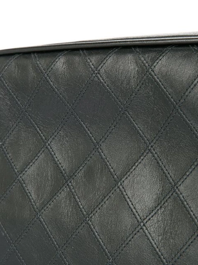 Pre-owned Chanel Cosmos Quilted Cc Cosmetic Bag In Black
