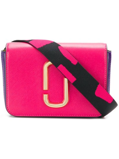 Shop Marc Jacobs Foldover Snapshot Crossbody Bag In Pink