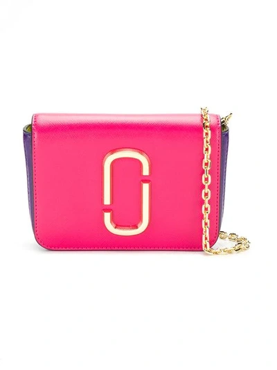 Shop Marc Jacobs Foldover Snapshot Crossbody Bag In Pink