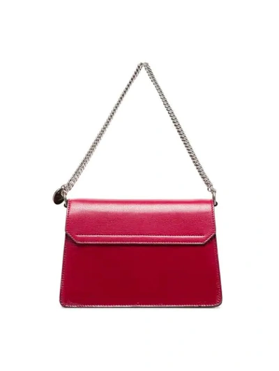 Shop Givenchy Cherry Red Gv3 Leather Shoulder Bag In Pink