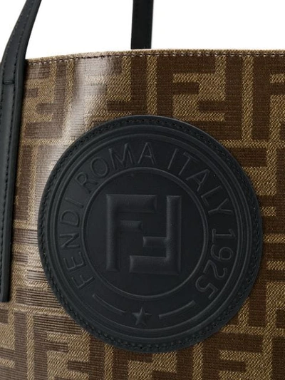 Shop Fendi Ff Shopping Tote In Brown