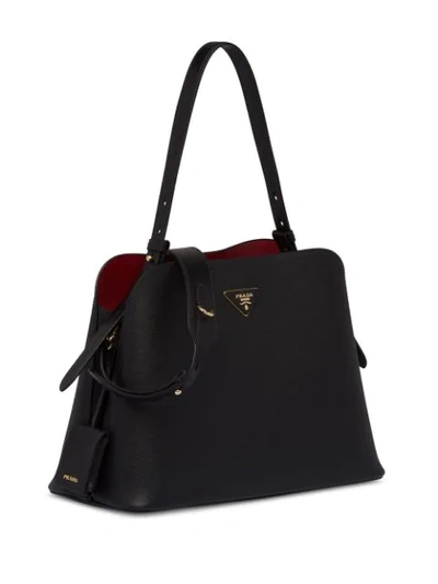 Shop Prada Promenade Shoulder Bag In Black