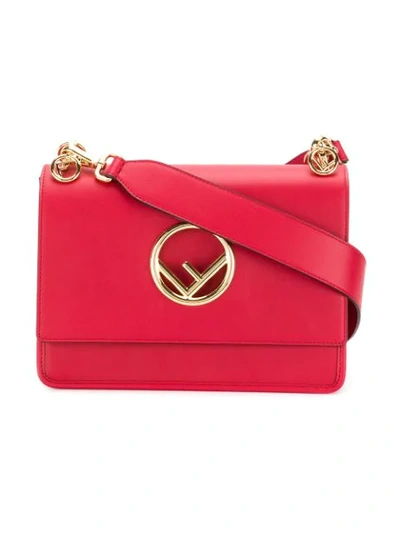 Shop Fendi Kan I F Shoulder Bag In Red