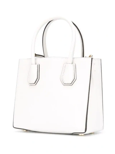 Shop Michael Michael Kors Locker Shoulder Bag - White
