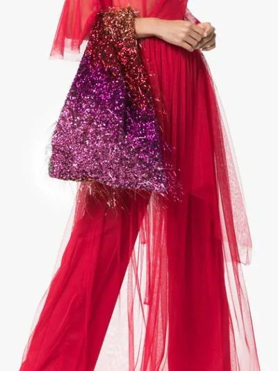 Shop Ashish Multicoloured Tinsel Embellished Tote Bag
