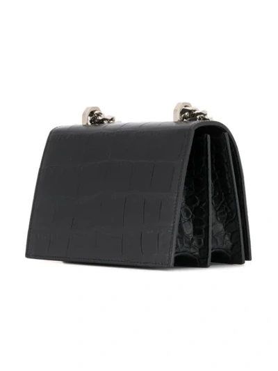 Shop Alexander Mcqueen Small Jewelled Satchel Bag In Black