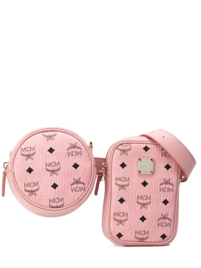 Shop Mcm Essential Original Belt Bag In Pink
