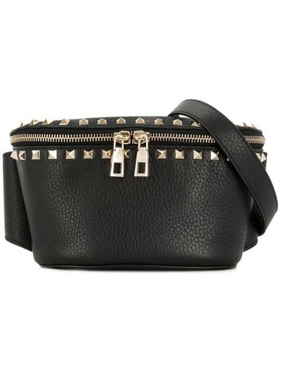 Shop Valentino Rockstud Belt Bag In Black