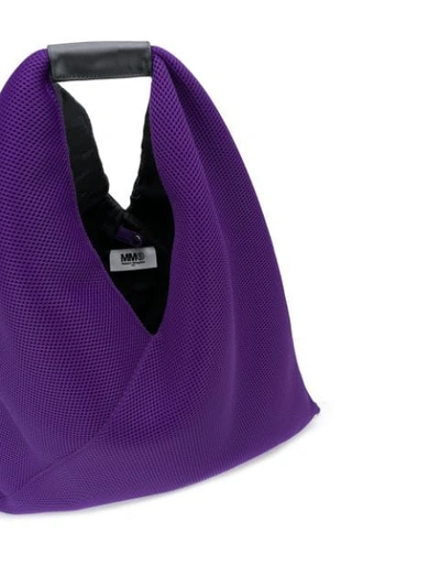 Shop Mm6 Maison Margiela Oversized Mesh Tote Bag In Purple