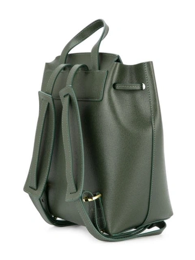 Shop Mansur Gavriel Saffiano Mini Backpack - Green