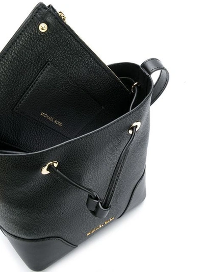 Shop Michael Michael Kors Cary Small Bucket Bag In Black