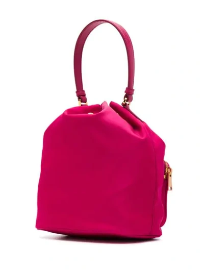 Shop Prada Vela Bucket Bag - Pink