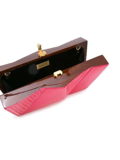 Shop Rocio Wasabi Sculpted Box Clutch In Pink