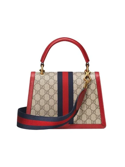 Shop Gucci Queen Margaret Gg Small Top Handle Bag In Neutrals