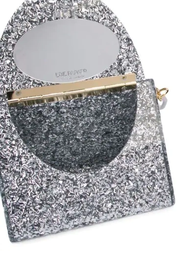 Shop Edie Parker Confetti Mini Bag In Silver