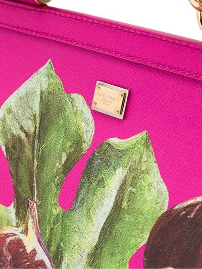 Shop Dolce & Gabbana Fig Print Tote Bag In Pink