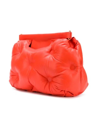 Shop Maison Margiela Boston Glam Slam Reflective Bag In Orange