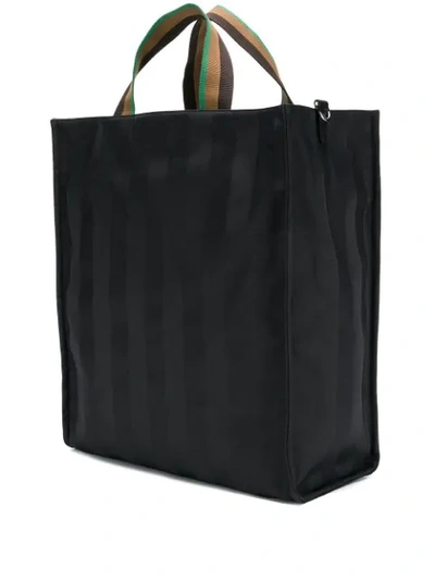 Shop Fendi Shopper Branded Tote In Black