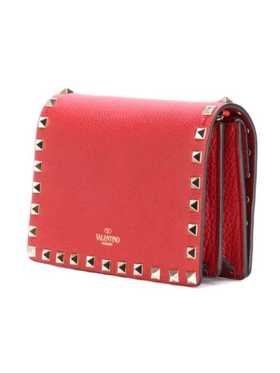 Shop Valentino Garavani Mini Rockstud Bag In Red ,metallic