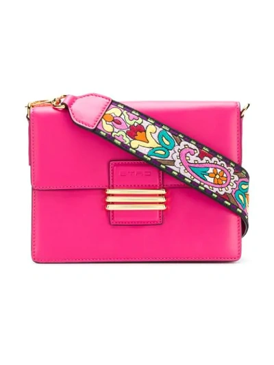 Shop Etro Embroidered Strap Cross In Pink