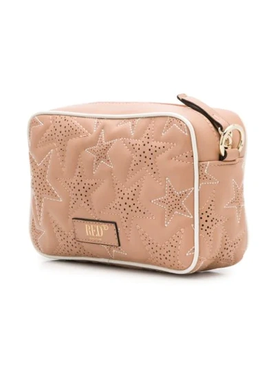 Shop Red Valentino Red(v) Perforated Star Camera Bag In Neutrals