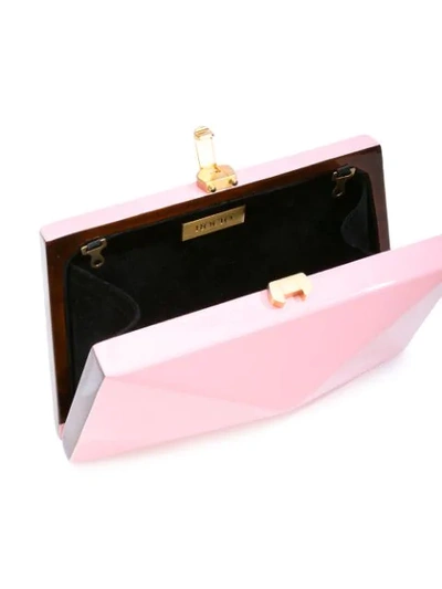 Shop Rocio Square Shaped Clutch Bag In Pink