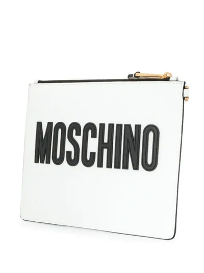 Shop Moschino Teddy Bear Logo Clutch Bag In 1001