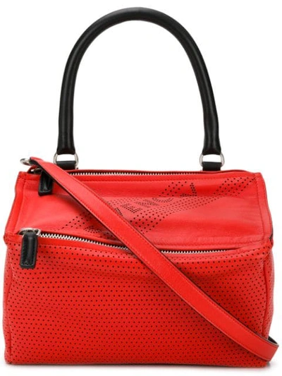 Shop Givenchy Small Pandora Tote In 629 Pop Red