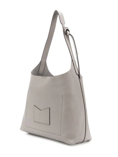 Shop Michael Michael Kors Junie Shoulder Bag In Grey