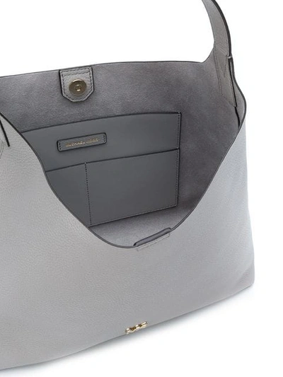 Shop Michael Michael Kors Junie Shoulder Bag In Grey