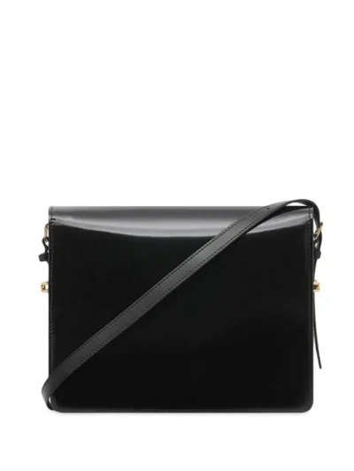 Shop Burberry Large Leather Grace Bag In Black